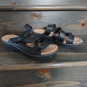 Clarks Collection Delana Jazz Black Slide Women's Sandals Size 8M